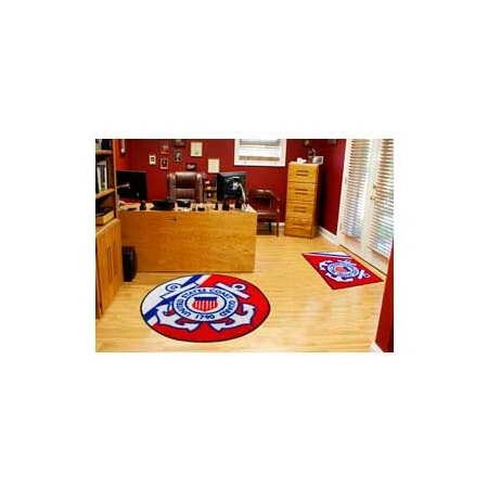 Fanmats FanMats US Coast Guard Round Rug 1/4" Thick 44" Diameter 9551